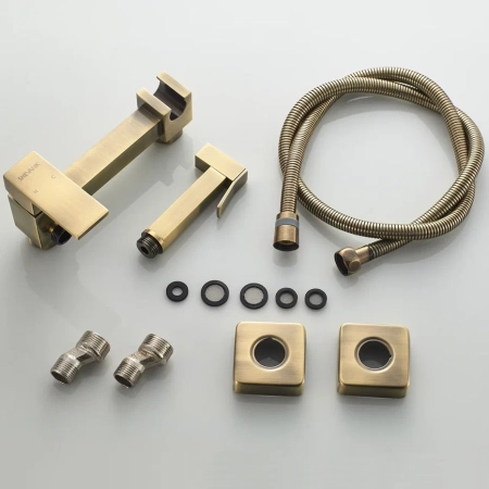 Гигиенический душ со смесителем Shevanik S137Q, бронза