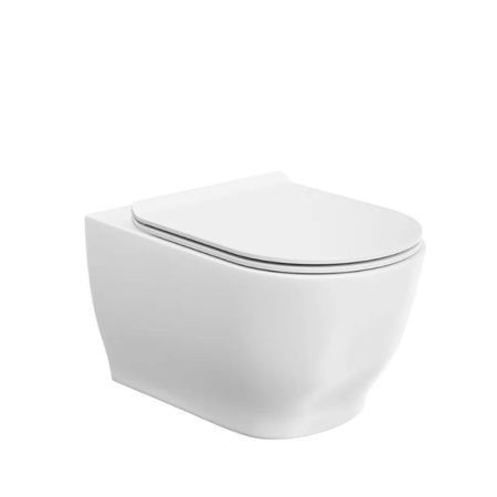 Унитаз Modula подвесной безободковый с крепежом, белый глянцевый, артикул MO.wc.02