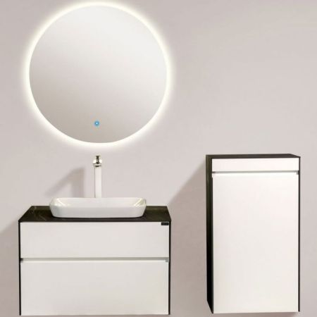 Комплект мебели для ванной Black&White Universe U907.0800 подвесной Белый, артикул 907U800