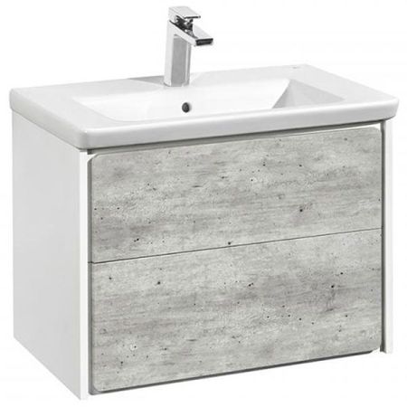 Тумба под раковину ROCA RONDA 67,7 ZRU9303003 (подвесная, белый матовый/бетон), шт, артикул ZRU9303003