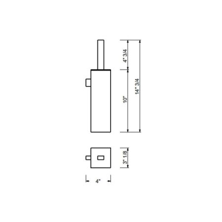 FANTINI LINEA Ершик для унитаза, настенный, матовая натуральная сталь, артикул 92 93 7772