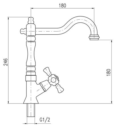 Кран для одного типа воды Rav Slezak Morava MK594/8, артикул MK594/8