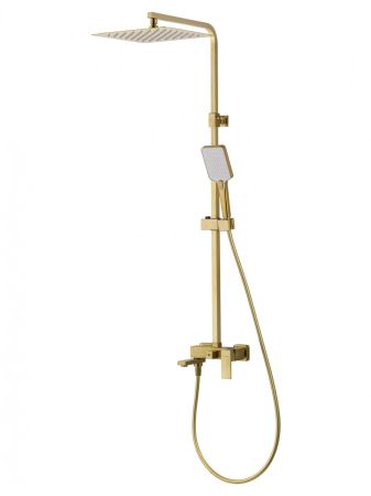 Душевая система WONZON & WOGHAND CUBE, Брашированное золото (WW-88739016-BG), артикул WW-88739016-BG