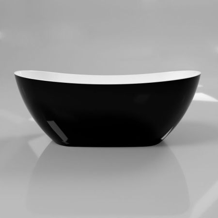 Ванна WHITECROSS Onyx C 160x75 (черный/белый глянец) иск. камень