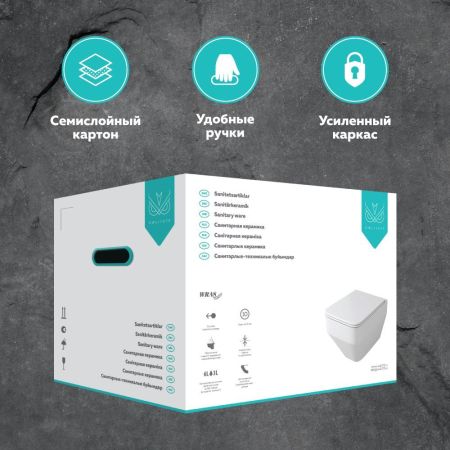 Унитаз подвесной безободковый OWL Eld Ruta-H с сиденьем DP микролифт