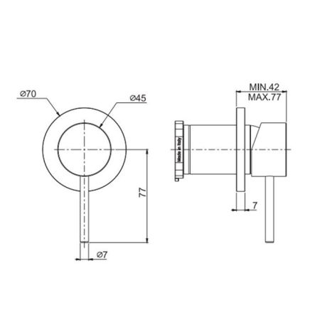 Fima Carlo Frattini Spillo Up Смеситель для ванны, настенный, цвет: золото