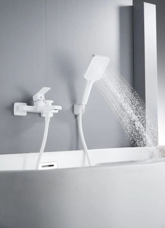 Смеситель для ванны Knotlor KN-22/WY, белый