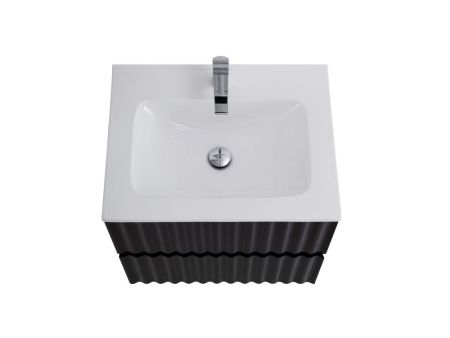 ELEGANT База под раковину подвесная с двумя выкатными ящиками, с LED подсветкой ручек. Чёрный матовый, 570x469x550 AM-ELEGANT-600-2C-SO-NM-LED, артикул AM-ELEGANT-600-2C-SO-NM-LED