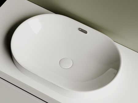 Умывальник овальный встраиваемый сверху в столешницу Element 600*400*195мм CN5020, артикул CN5020
