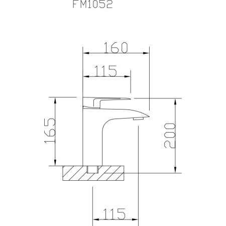 Смеситель для раковины Fmark FM1052, хром