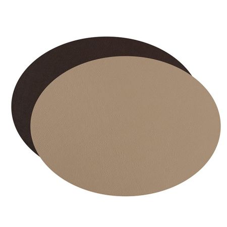 ADJ Овальный плейсмат, 47,5x35 см., цвет: капучино/шоколад, артикул 0001.04/06