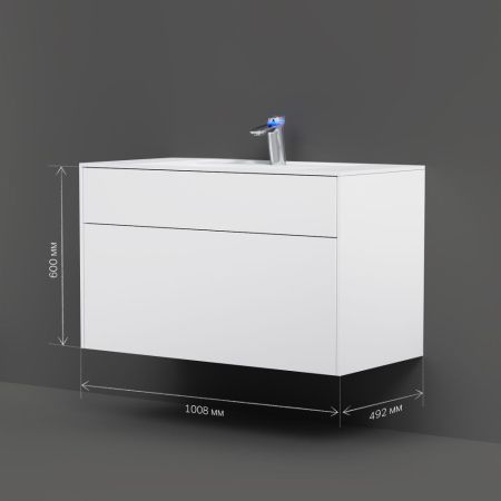 M50AFHX1003WM Inspire V2.0, База под раковину, подвесная, 100 см, 3 ящика, push-to-open, белый матов, артикул M50AFHX1003WM