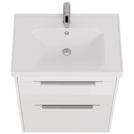 Тумба с раковиной подвесная/напольная Dreja Prime 70 см, белый, артикул 99-9301-com