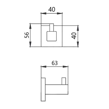 Крючок для ванной комнаты Maretti Umbria Black UMB53198, черный, артикул UMB53198