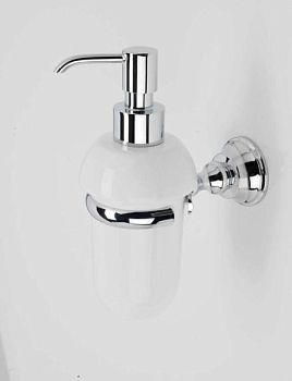 Stil Haus Smart, настенный керамический дозатор, цвет бронза - белая керамика