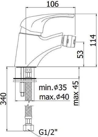 Смеситель для биде Paffoni Nettuno Due ND131CR, артикул ND131CR