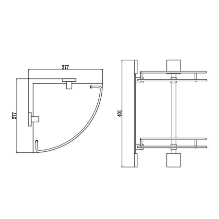 Полка угловая стеклянная Savol S-065322H, черный, артикул S-065322H