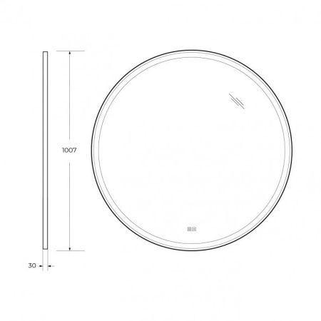 Зеркало CADRO CEZARES со встроенной подсветкой, сенсорным выключателем и подогревом, артикул CZR-SPC-CADRO-1000-LED-TCH-WARM