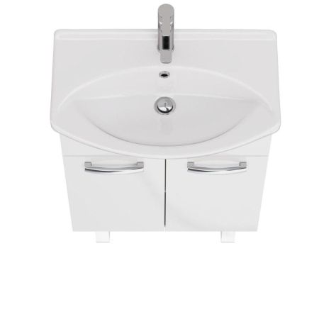 Тумба с раковиной подвесная/напольная Dreja Alda D 65 см, белый, артикул 99-0402-com