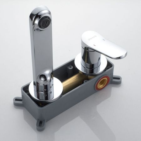 Смеситель для раковины встраиваемый Shevanik S4341, хром