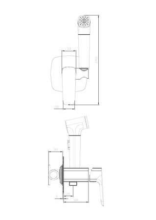 Гигиенический душ DQ Hamburg встраиваемый (DA1744501), артикул DA1744501