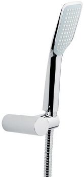 Emmevi, набор ручного душа 142: прямоугольная лейка из ABS, шланг 150 см из латуни и держатель лейки из ABS, цвет хром