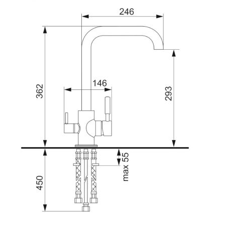 Cмеситель ULGRAN Quartz UQ-019-10, песок