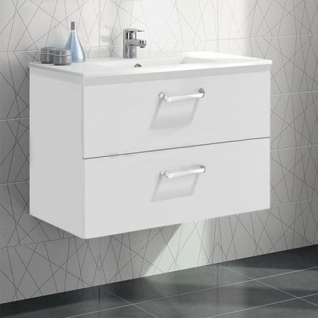 Тумба под раковину Jacob Delafon Vox 80 EB2078-R2-G92 подвесная Миндальная, артикул EB2078-R2-G92