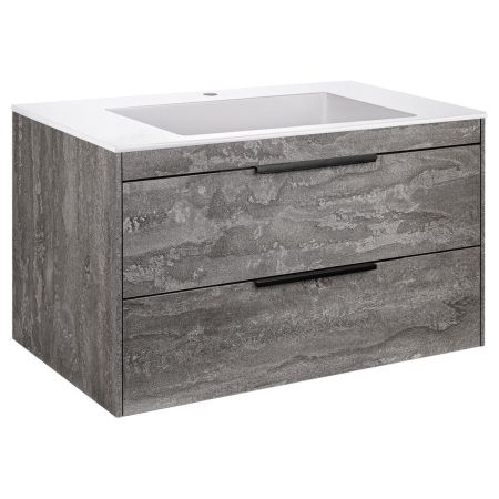 База под раковину Chiara 2D 800 подвесная, 2 выкатных ящика soft-close, G.Stone, артикул VMC-2C2800GS