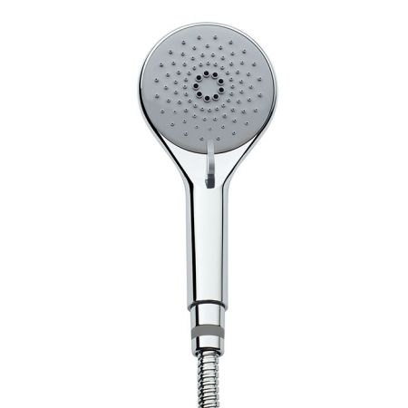 Ручной душ, Bossini, Syncronia, размер душевого диска, мм-100, форма-круглая, количество режимов-3, тип струи-Wide Rain, Rain Concetraded, Combined Rain, материал-ABS пластик, Easy-Clean, цвет-хром, артикул B00805.030