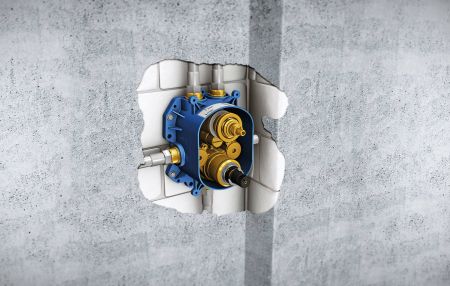 Встраиваемая часть центрального термостатического смесителя GROHE Rapido T, хром (35500000)