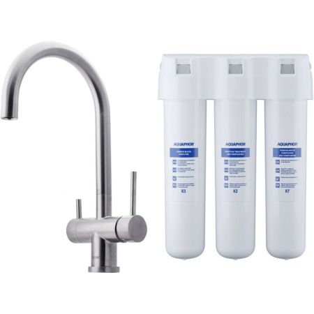 Смеситель для кухни Swedbe Selene Plus 8042K с фильтром Нержавеющая сталь