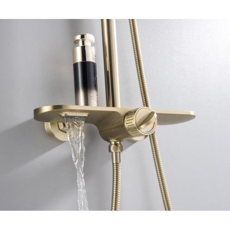 Душевая система Bronze de Luxe ICON 80112CG, матовое золото, артикул 80112CG