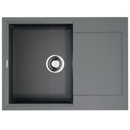 Мойка, OMOIKIRI, Sakaime, с крылом, ширина, мм-680, глубина, мм-500, высота, мм-230, тип установки-встраиваемый, отверстия для смесителя-6 промаркированных, с переливом, сифон и донный клапан в комплекте, материал-Tetogranit, крепления в комплекте, цвет-L, артикул 4993545