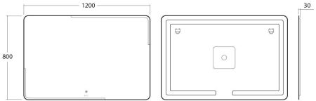 Otalia Зеркало с LED подсветкой, 1200х800, артикул OWLM200602