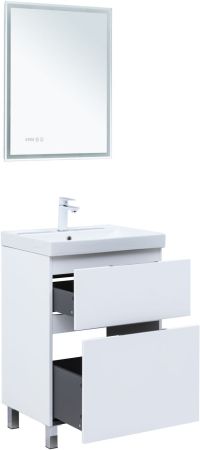 Тумба под раковину Aquanet Алвита New 60 напольная, белый матовый, артикул 00344132