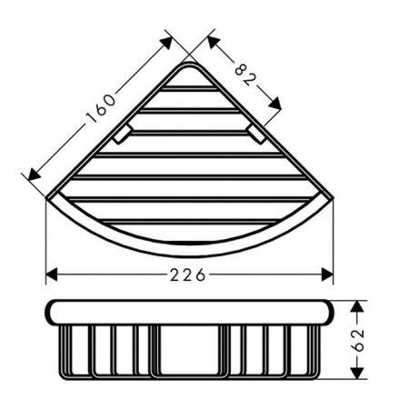 HG Logis Universal Угловая мыльница и полочка, цвет: хром, артикул 41710000