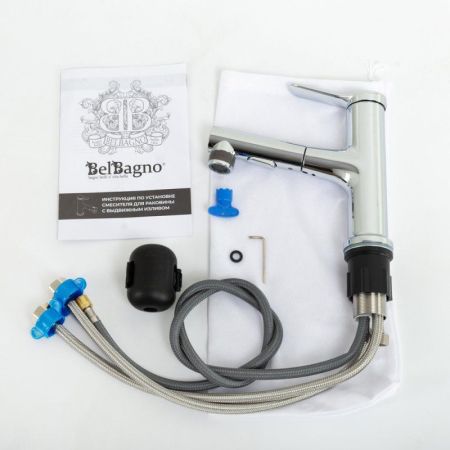 Смеситель с выдвижным изливом, хром BB-LVMD-CRM-W0, артикул BB-LVMD-CRM-W0