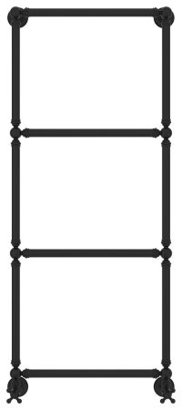 Полотенцесушитель водяной "Ренессанс 1304" 1260х500 (Матовый черный), артикул 31-0280-1250