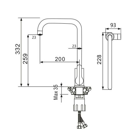 Смеситель для кухни Maretti Project-S PS31RZZ57, сатин