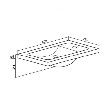 Умывальник мебельный Cersanit Como 40 (УТ000002244), артикул УТ000002244