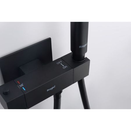 Гигиенический душ с термостатом Raglo R24.56.06, черный, артикул R24.56.06
