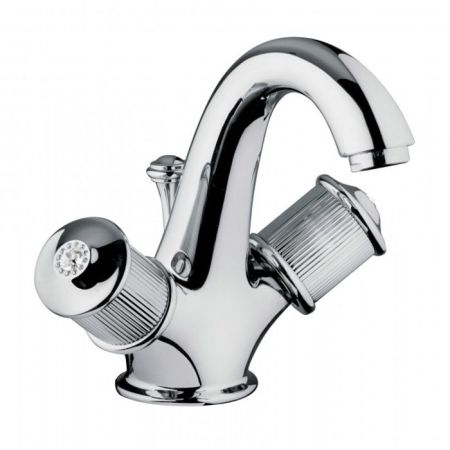 Bongio Impero Смеситель для раковины на 1отв, цвет хром/Swarovski прозрачные, артикул 06521CR00