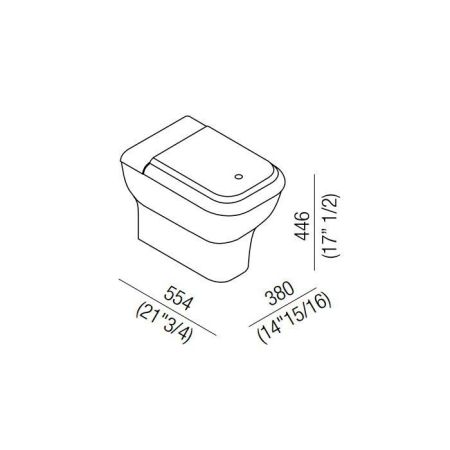 Agape Memory Унитаз напольный 38х55.4х44.6 см, цвет: темно-серый, артикул ACER0898WZG