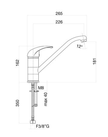 Смеситель для кухни Fiore NEXUS 43CR4135, хром, артикул 43CR4135
