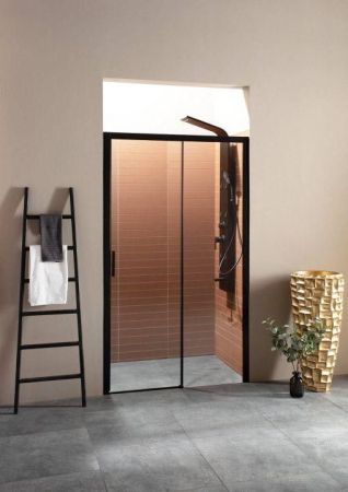 Душевая дверь Aquanet Pleasure AE60-N-120H200U-BT 120, прозрачное стекло, артикул AE60-N-120H200U-BT