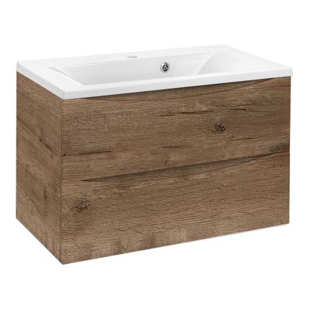 База под раковину Mia 800 подвесная, 2 выкатных ящик soft close, V.Oak, артикул VMC-2MA800VO