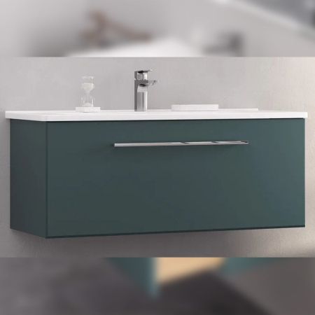 Тумба под раковину подвесная Velvex Posse tp.POS.OSK.105.1Y верде, 105 см, артикул tp.POS.OSK.105.1Y верде