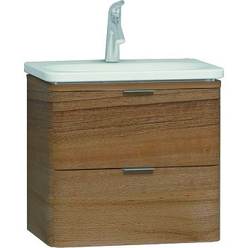 Тумба Nest с раковиной c 2мя ящиками, 60 см, с LED подсветкой, цвет натуральная древесина