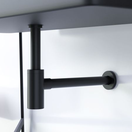 210800300 Option, cифон для раковины, чёрный матовый, артикул 210800300